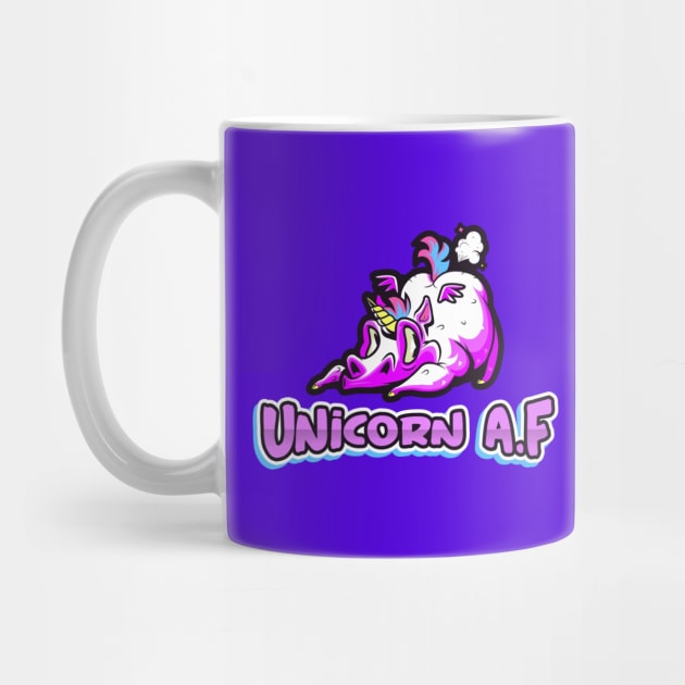 Unicorn AF, Funny Cute, Unicorn Gift, Unicorn Meme by Outrageous Tees